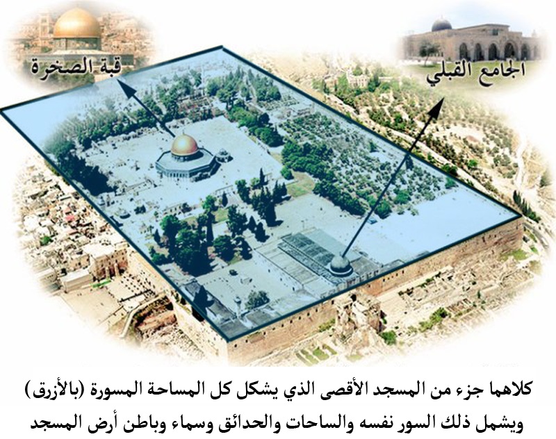 خريطة المسجد الاقصى وقبة الصخرة